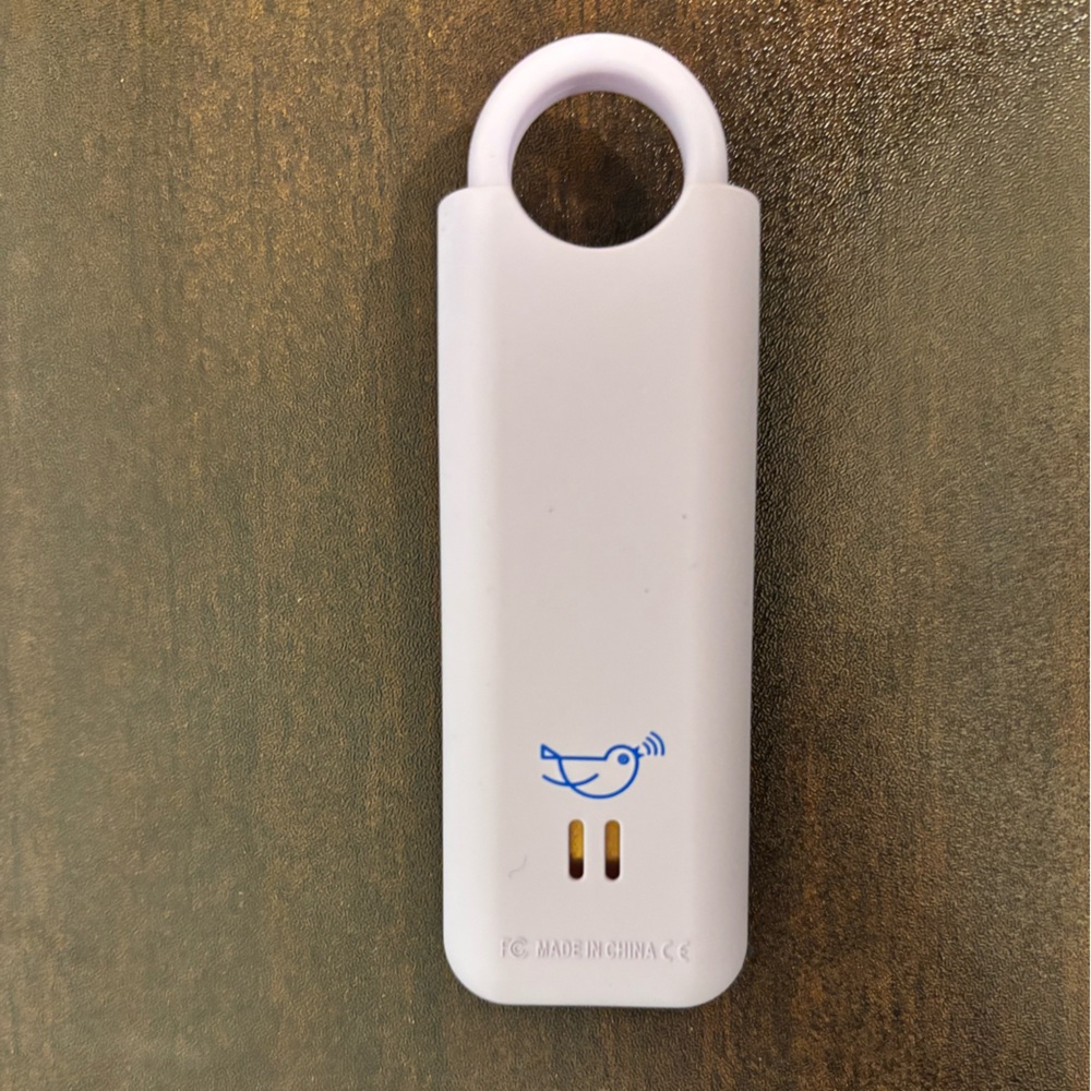 Birdies Lavender Safety Keychain with Gold Clip - Picture 2 of 3